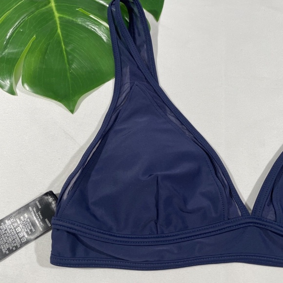 NEW Ted Baker [ size 3 ] Robbyn Mesh‎ Panelled Bikini Top in Blue - Picture 3 of 10